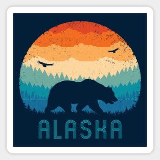 Alaska Retro Bear Magnet